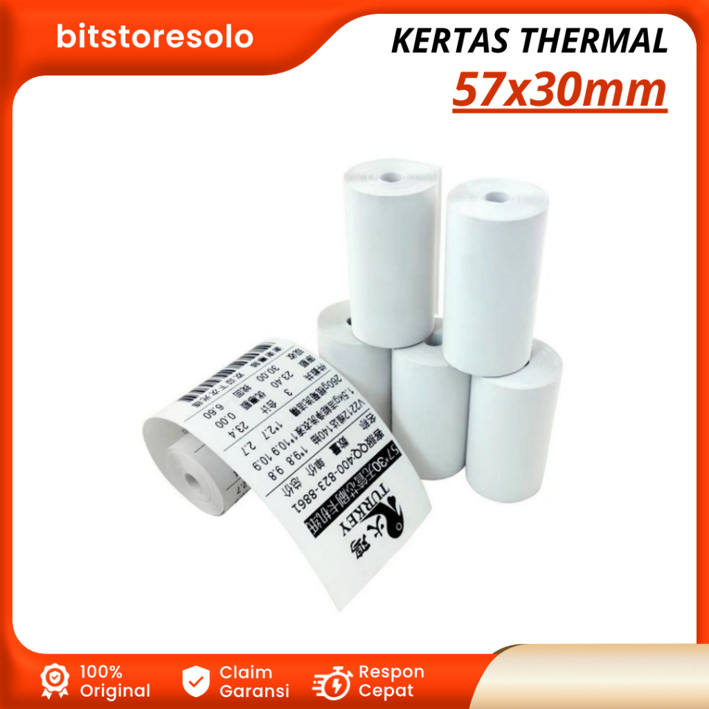 

Kertas Thermal Printer Struk Kasir Iware 57x30mm