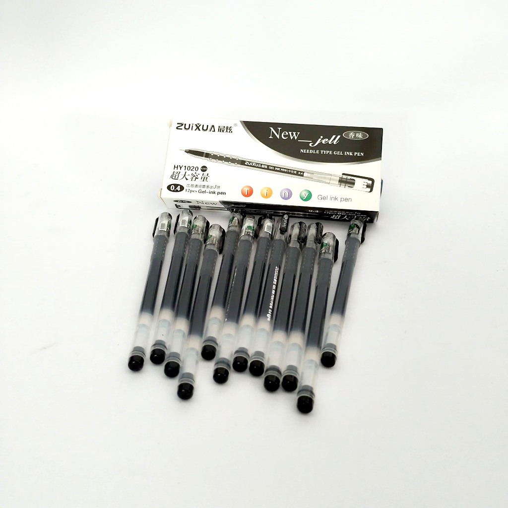 

Pulpen ZUIXUA Gel-Ink pen 0.4mm 1 pack isi 12 pcs