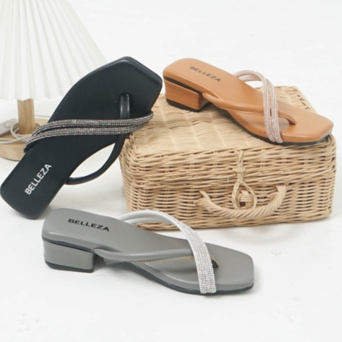 BELLEZA MALL - Sandal Heels Tali SARA All Colors | sendal hak tahu wanita kekinian tinggi 3cm model 
