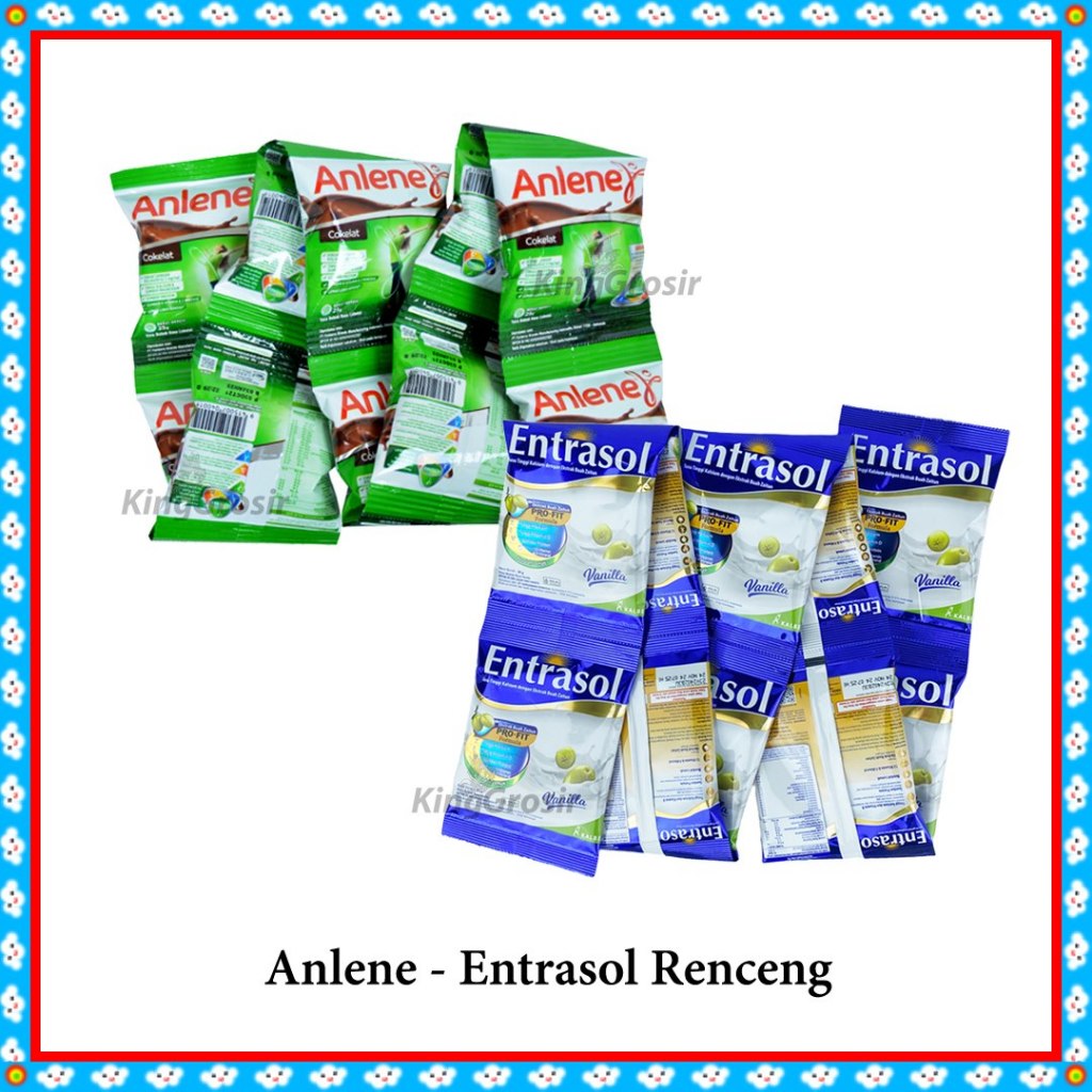 

Entrasol Renceng / Anlene Actifit Renteng Susu Kalsium 10 sachet / Anlene Gold Renceng / Anchor Protein Renceng