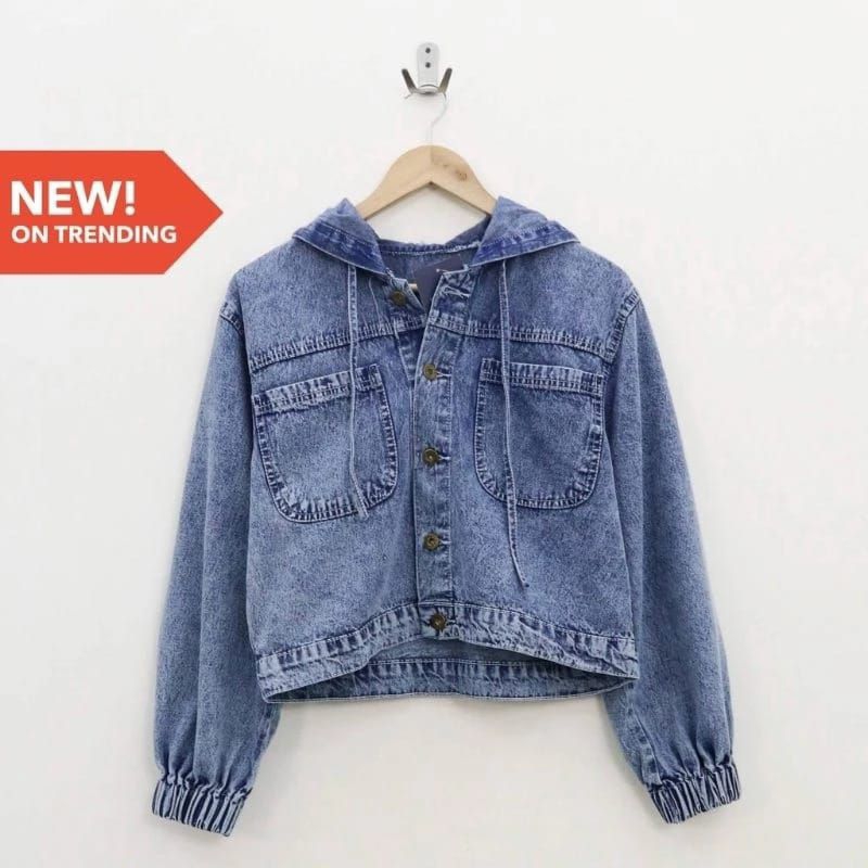 JAKET JEANS ( ORIGINAL) WANITA OVERSAIZE LD120