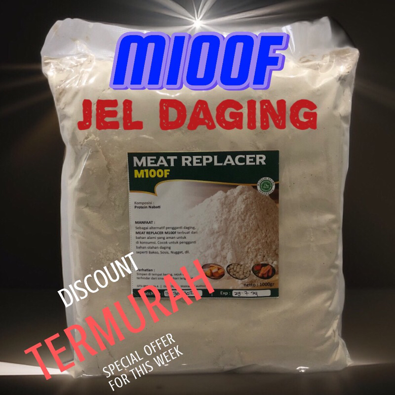 

(1kg)Meat Replacer M100F - Pengganti daging vegetarian / Pengurang daging