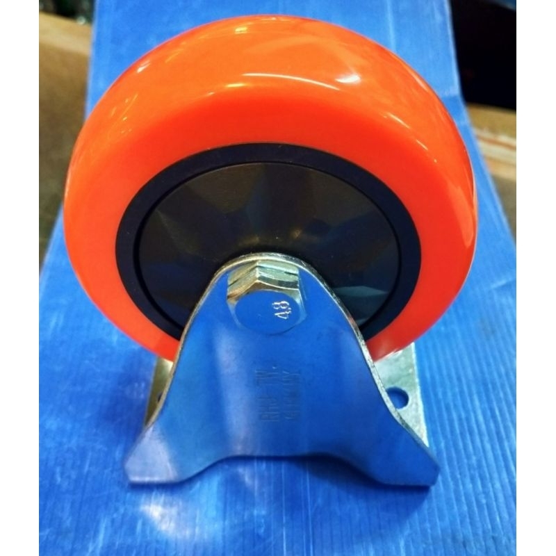 Roda Troli 3 inch - 4 inch RHJ-TW caster germany.bahan PU warna merah.