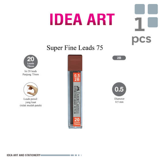 

Isi Pensil Mekanik Faber Castell isi 20 pcs 0.5 mm 0.7 mm 2B HB