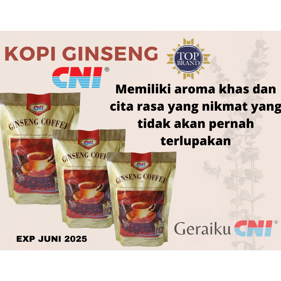 

[✸I9<] Kopi Ginseng CNI Pioneer Kopi Ginseng No 1 di Indonesia Original Must Get it