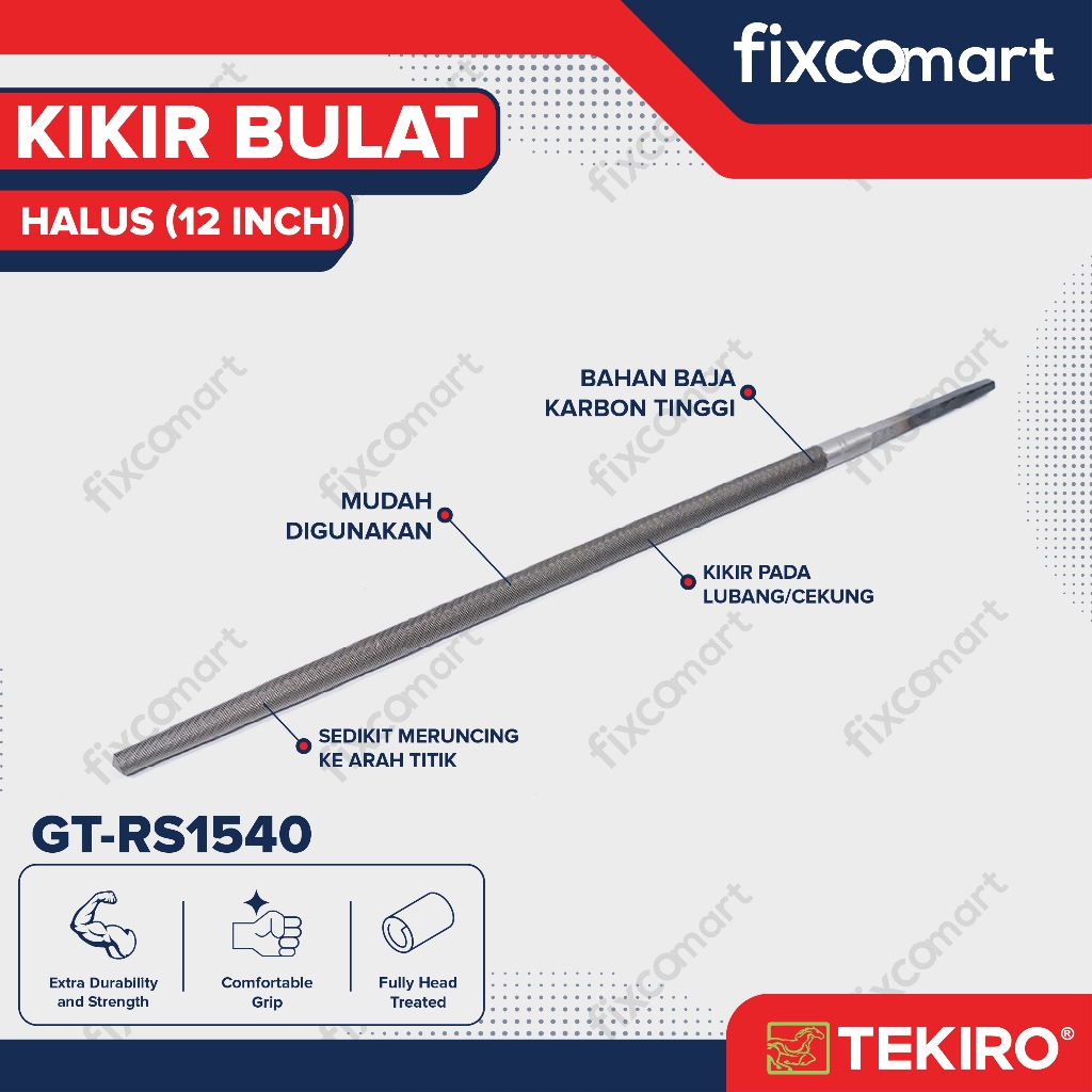 Tekiro Kikir Bulat Halus 12 Inch / Kikir Halus