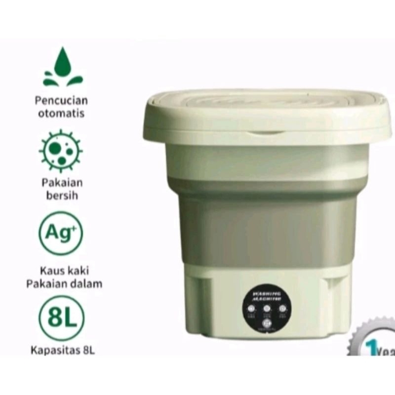 Mesin Cuci Mini 8L Folding, Mesin Cuci Portable, Mesin Cuci Lipat, Folding Washing