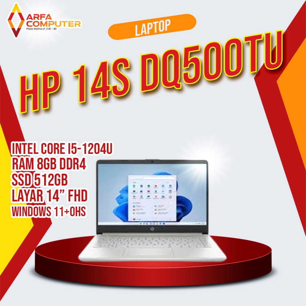 LAPTOP HP 14S Intel Core I5-1204U (16/512/14"FHD) FREE MOUSE