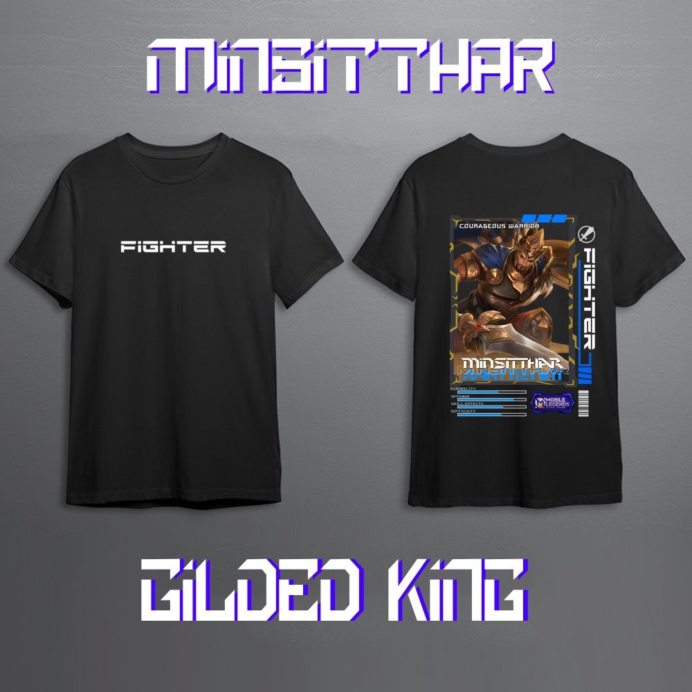 Kaos Pria Mobile Legend Hero MINSITHAR FIGHTER Skin Keren//Kaos Mobile Legend//Kaos ML//Kaos Skin