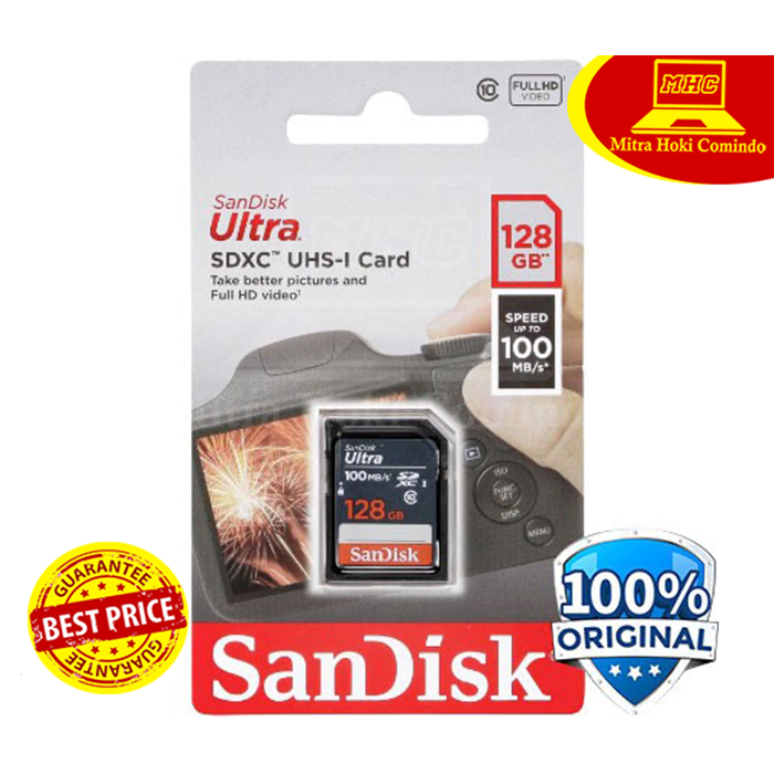 SD CARD SANDISK 128GB SD CARD SANDISK ULTRA 128GB 100MBPS SDSDUNR
