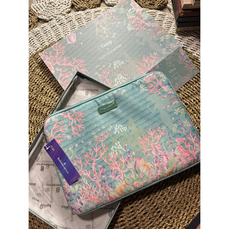 THE LITTLE MERMAID TLM LAPTOP CASE BS BUTTONSCARVES TEAL READY STOCK NEW BUKAN SECOND PRELOVED BEKAS