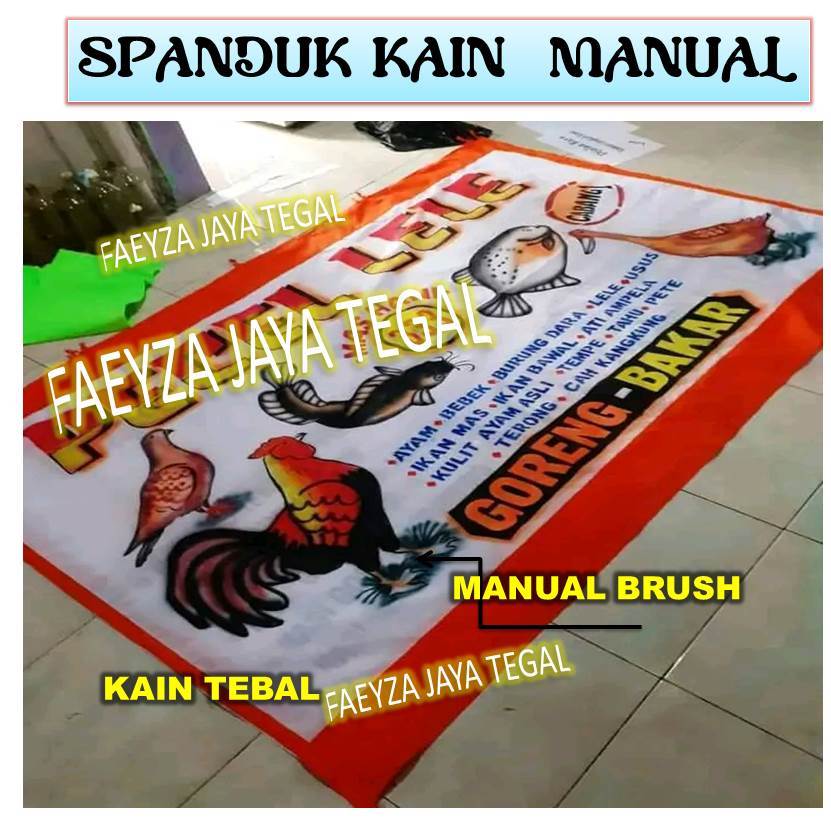 SPANDUK LUKIS CUSTOM SPANDUK MANUAL TANGAN SPANDUK JUALAN LAMONGAN SPANDUK SATE