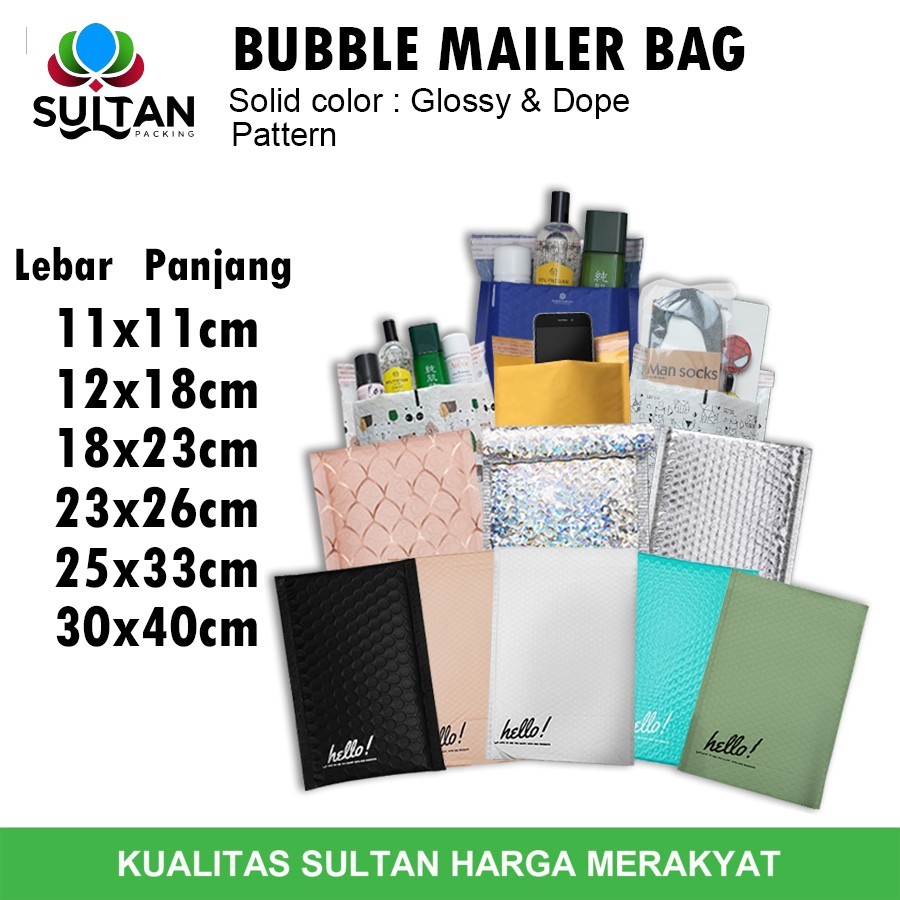 

Amplop Bubble Mailer Premium Solid Color / Pattern Harga Satuan