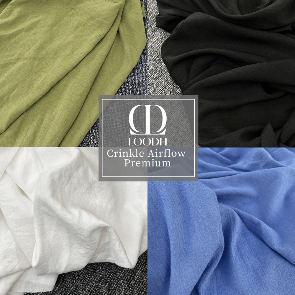 Kain Crinkle Airflow CEY - Crinkle - Airflow - Kain Meteran - Bahan Gamis, Dress, Atasan