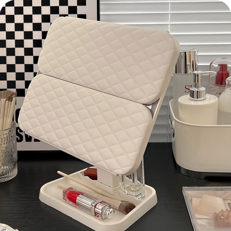 3 Warna LED Rechargeable Cermin Rias Bercahaya Cermin Rias Led Shell Cermin Rias Dengan Lampu +