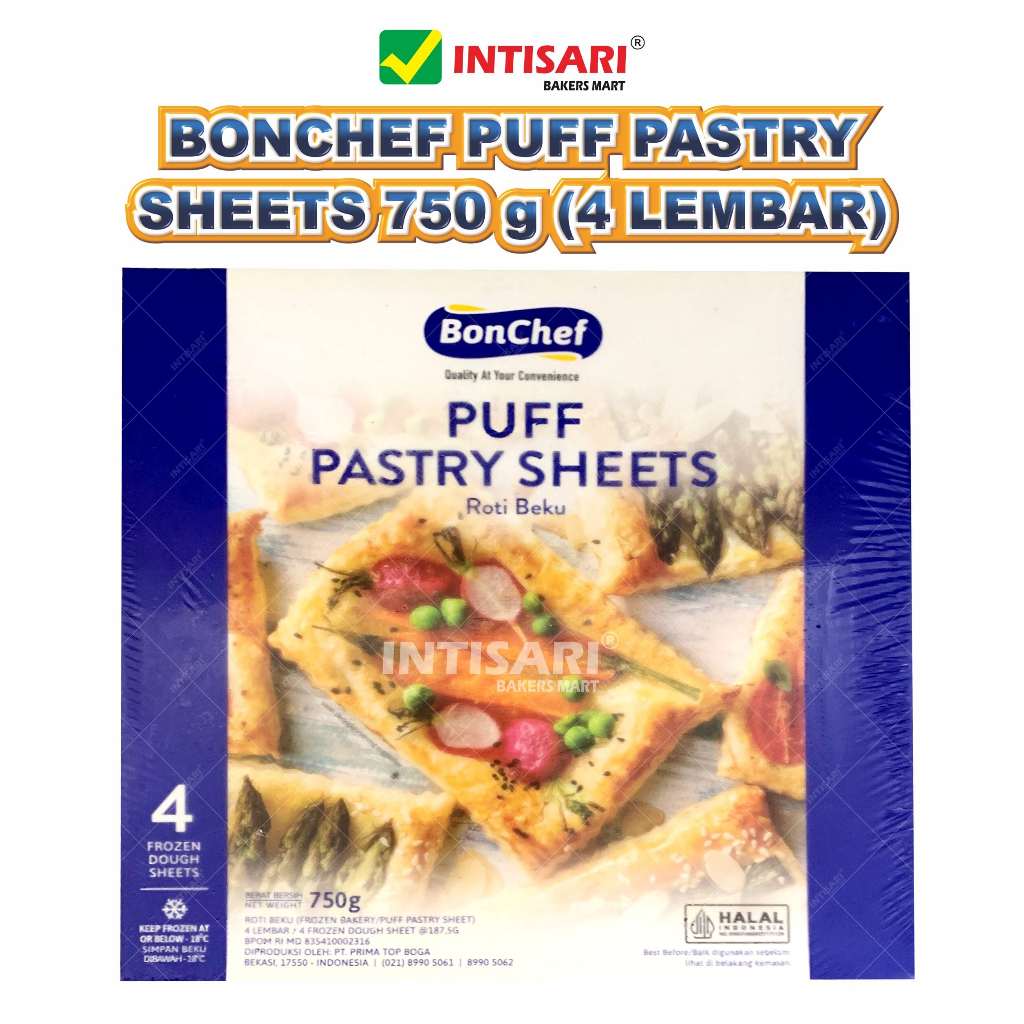 

BONCHEF PUFF PASTRY SHEETS 750 G (4 LEMBAR)