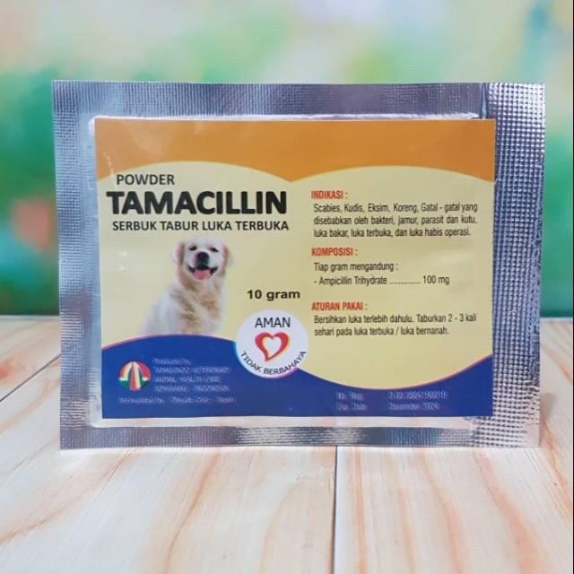 TAMACILLIN DOG - Obat Anjing Serbuk Bedak Luka Bakar / Luka Terbuka Anjing Scabies Jamur / Obat Luka