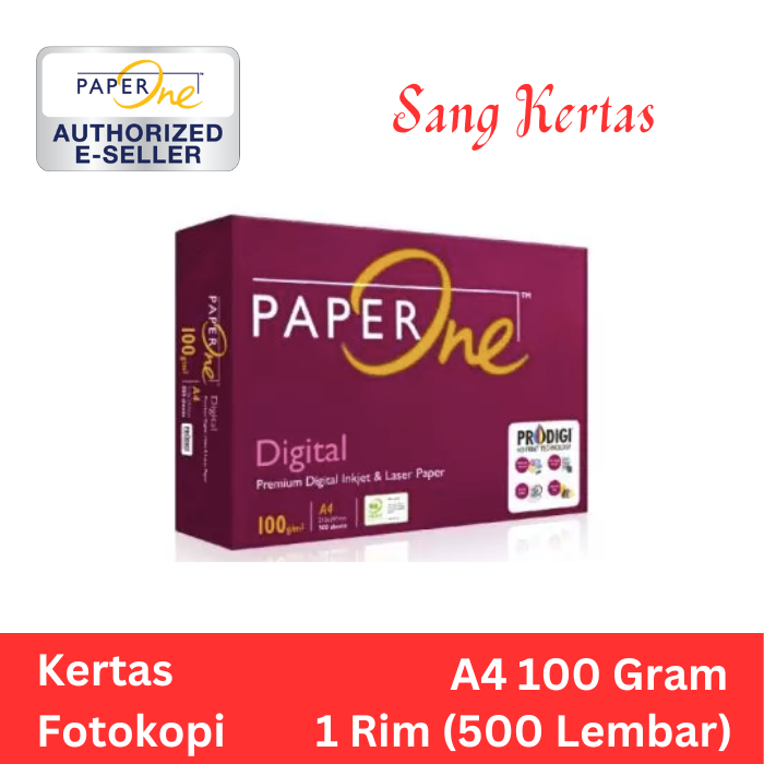 

Kertas HVS A4 100 gram Paperone 1 rim (500 lembar)