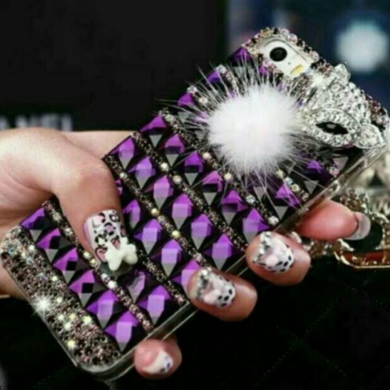 Handmade casing iphone 15promax 15pro 14pro 14promax 13pro  reno 10 oppo a58 samsung a34 Bling casin