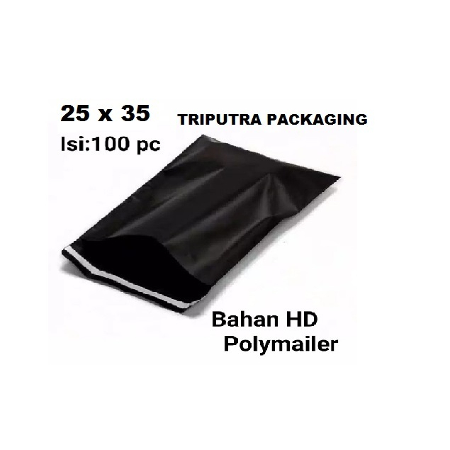 

plastik packaging polymailer hitam 25 X 35