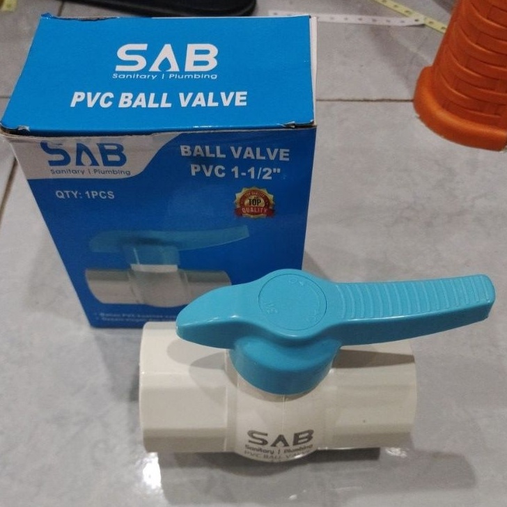 TERMURAH ball Valve PVC 11/2" SAB / ball Valve PVC 1.5" SAB