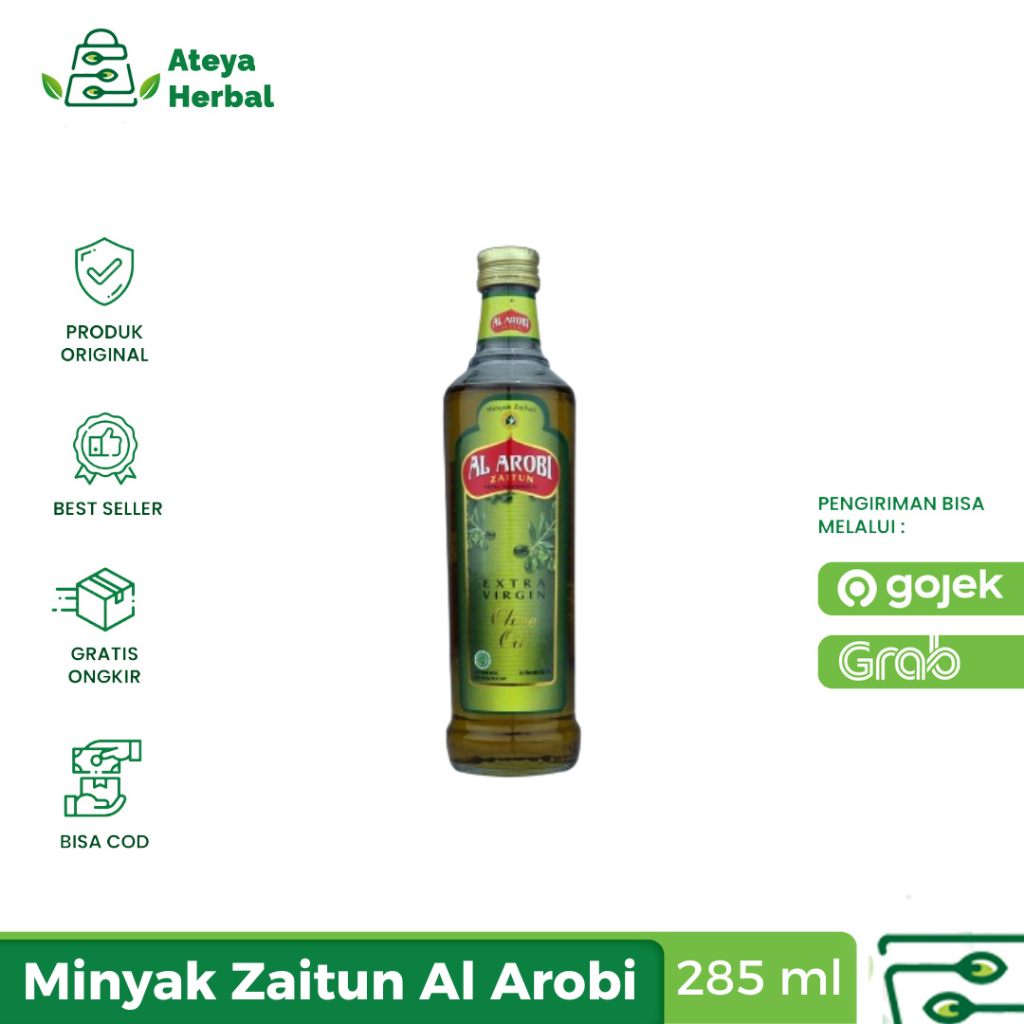 

AL AROBI 285ml - Miyak Zaitun Untuk Menurunkan Kadar Kolesterol Darah Tinggi dan Kanker