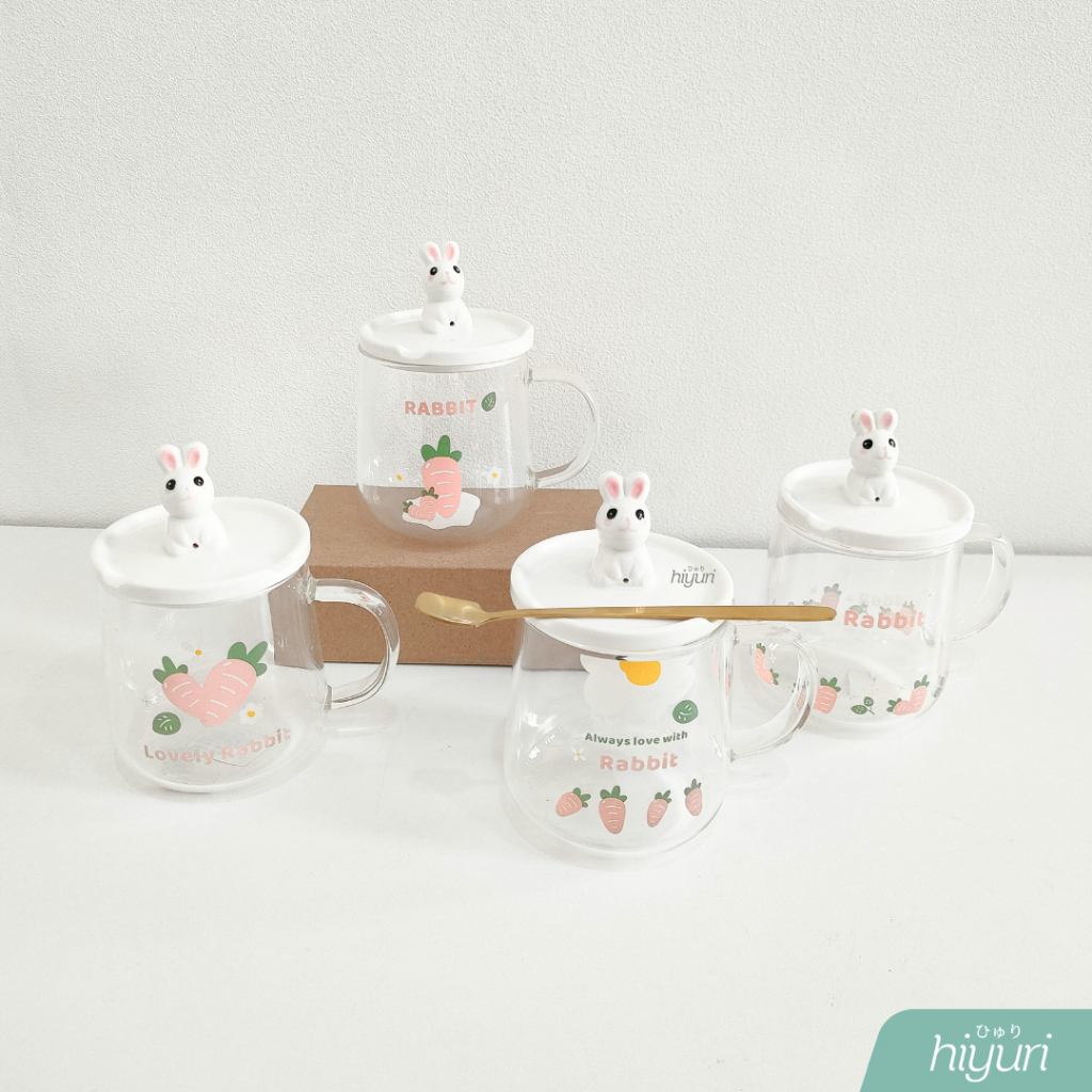 HIYURI Gelas Bunny/gelas kelinci/gelas minum/gelas keramik/gelas jus/gelas minum anak/gelas minum de