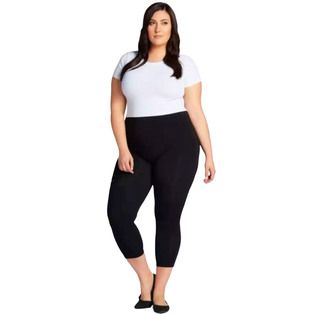 [DEAOFFICIAL] [BIG SIZE] CELANA LEGGING PENDEK 7/8 SIZE JUMBO BAHAN LICIN SPANDEX / LEGGING BIG SIZE
