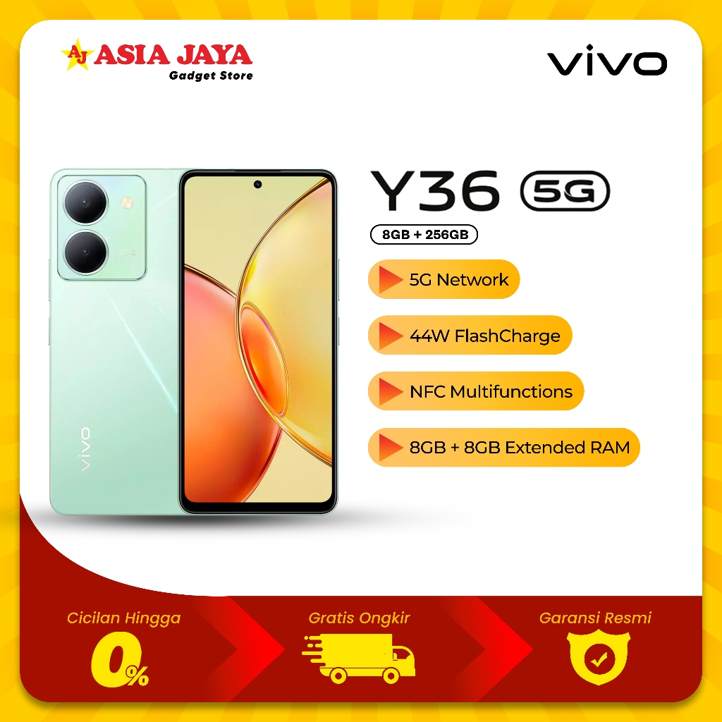 TERMURAH VIVO Y36 5G RAM 8/256GB ORIGINAL VIVO INDONESIA