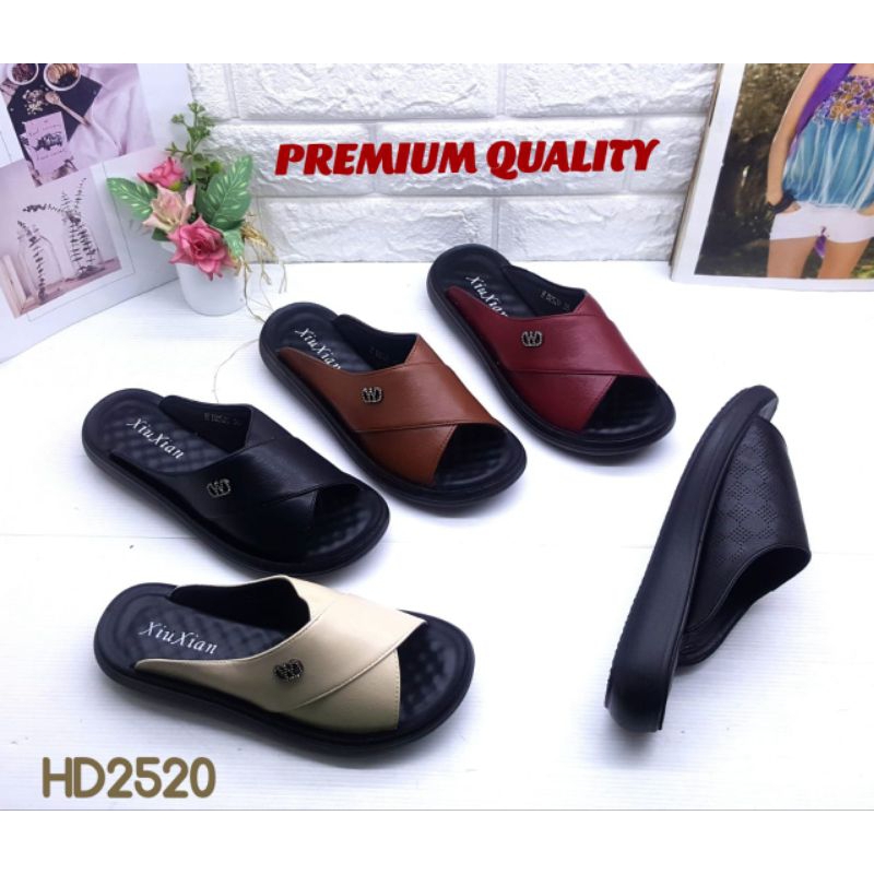 xiu xian hd 2520 sandal wedges flat rendah