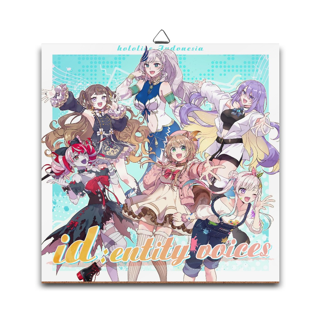 Poster dinding kayu anime vtuberHOLO ID IDENTITY VOICE-HOLO IDmaterial MDF