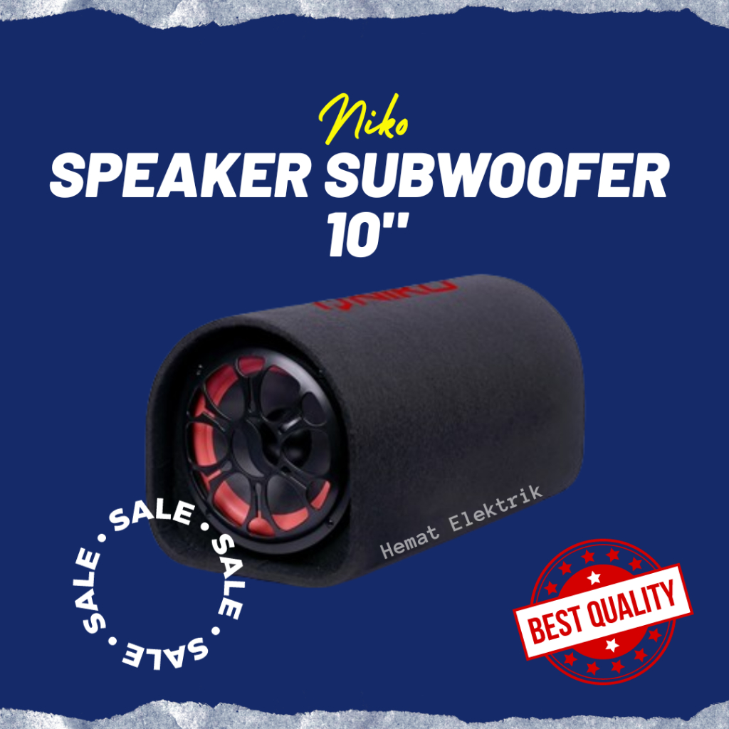 Speaker Bluetooth Bass Aktif Subwoofer Niko GL 10 Inch Untuk Karaoke dan Mobil