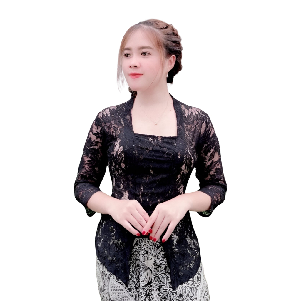 Kebaya Kekinian Lengan Panjang Bahan Brokat Halus