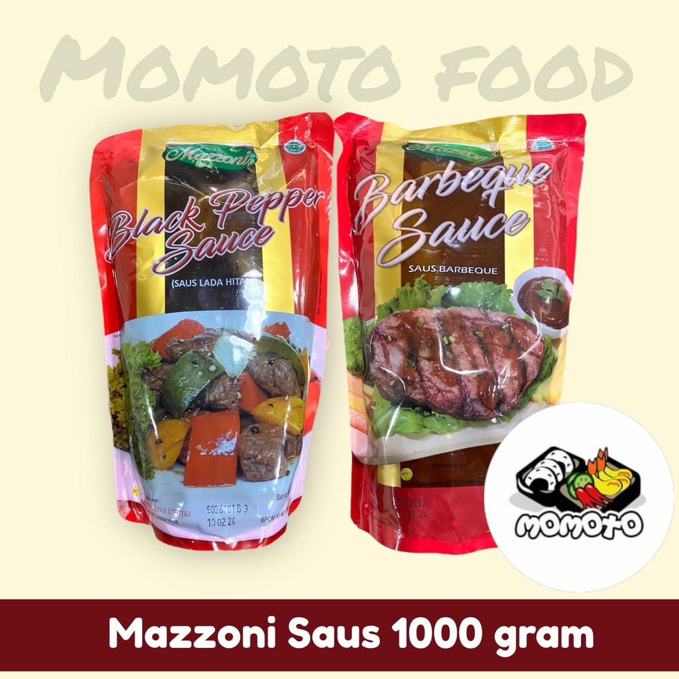 

➤ MAZZONI Saus Blackpepper Barbeque Lada Hitam BBQ 1 kg Saos Bakar 6256