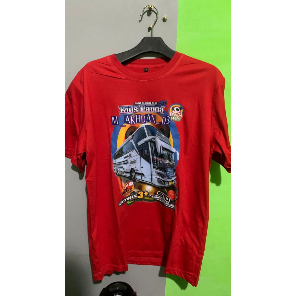Kaos Bus Om Telolet Tunggal Jaya Kids Panda / Baju Bus Mania STJ Panda Kids