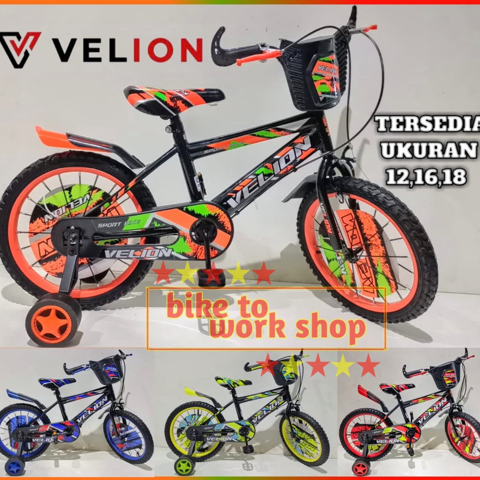 COD SEPEDA BMX 12 16 18 INCH VELION CENTRUM BAMBASTIC ANAK LAKI BAN POMPA 37