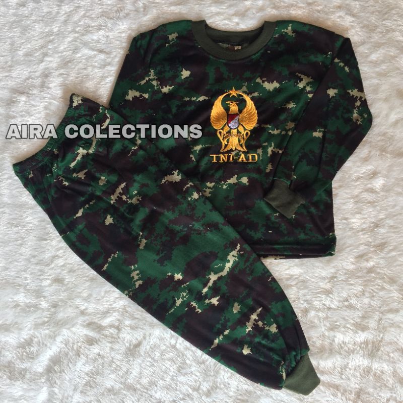 Setelan kaos anak lengan panjang loreng nkri tni - setelan anak laki laki atau perempuan