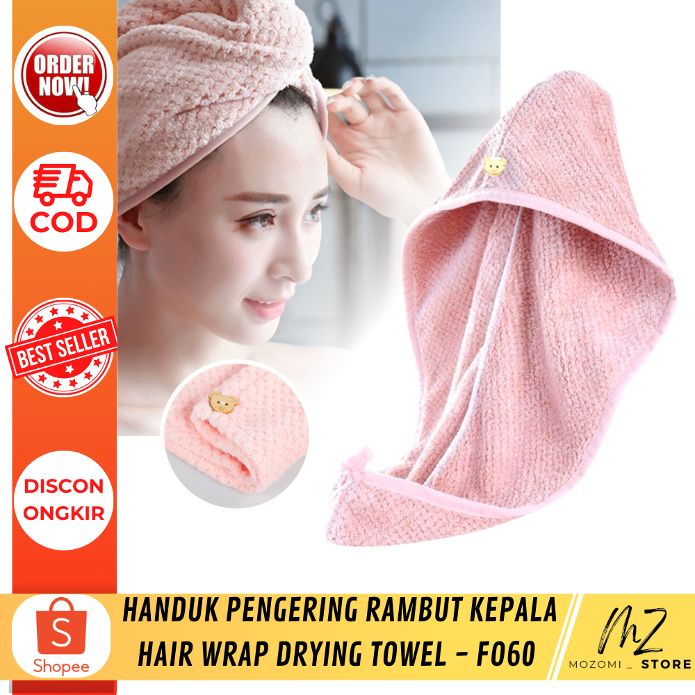 Handuk Pengering Rambut Kepala Hair Wrap Drying Towel / aksesoris mandi / handuk mandi / peralatan mandi