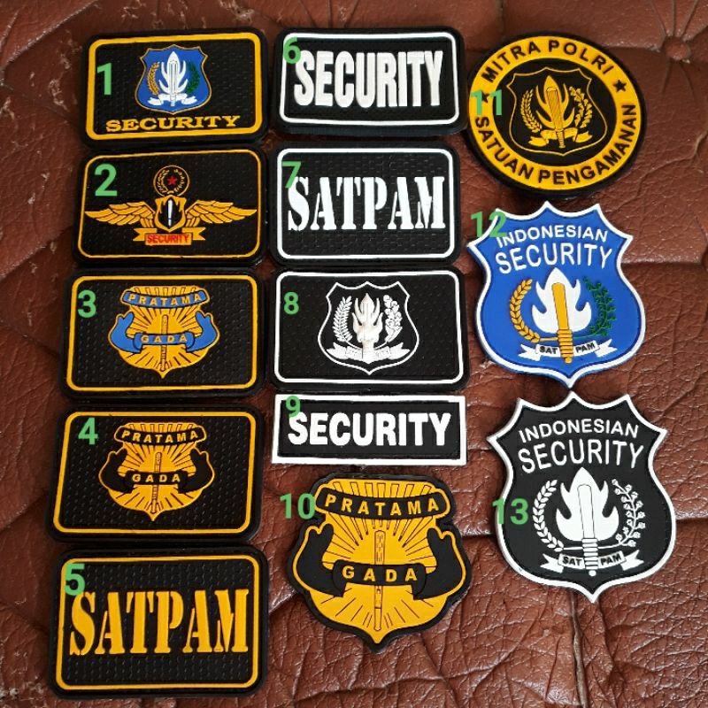 patch rubber logo satpam logo security