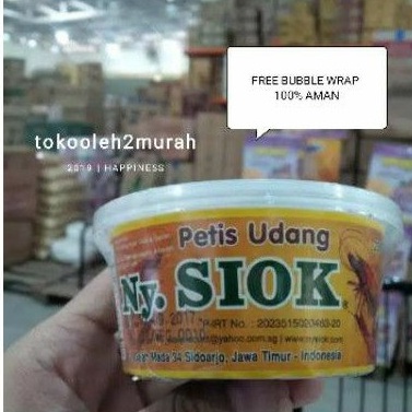 

Petis Udang Nyoya/ Ny. Siok Istimewa 250 gram Termurah Ori (Free Bubble Wrap) Seller ̿ '̿