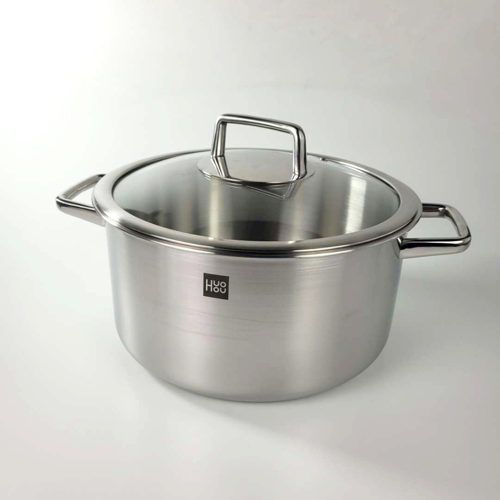 Panci Stock Pot Stainless Steel Three Layer Composite With Lid Huohou HU0168