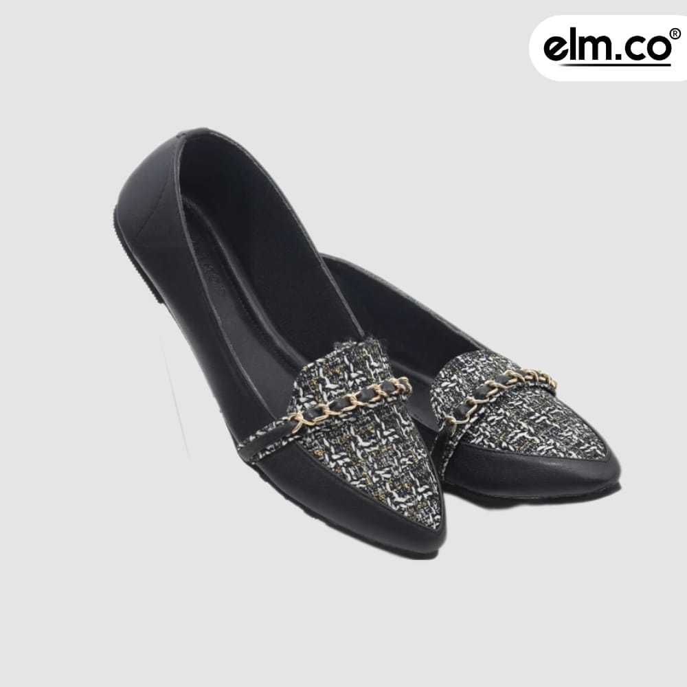 elm.co Sepatu flatshoes wanita loafers kantor fashion kode elm03
