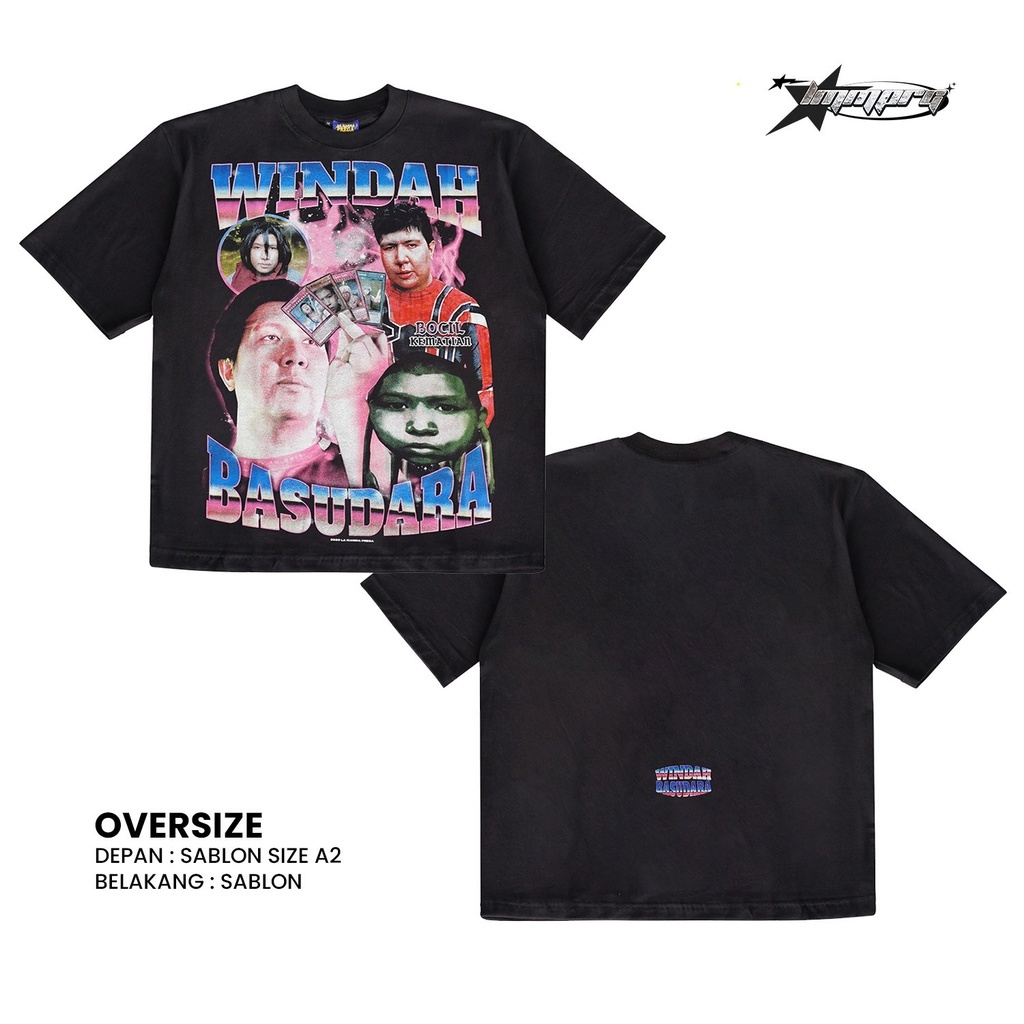 KAOS BAJU WINDAH BASUDARA | Vintage bootleg concept tees | KAOS OVERSIZE | Tshirt Gamer Unisex