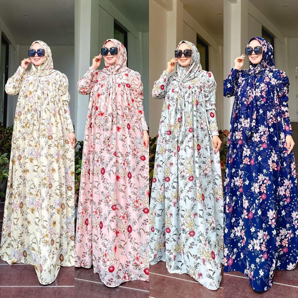 GAMIS WANITA PREMIUM TERBARU SADYA SET SCRAFT BELIFI SYARI GAMIS MEWAH