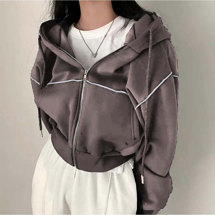 Big Promo Lily Croope Hoodie Jaket Wanita - Jaket Crope Wanita - Jaket Hoodie