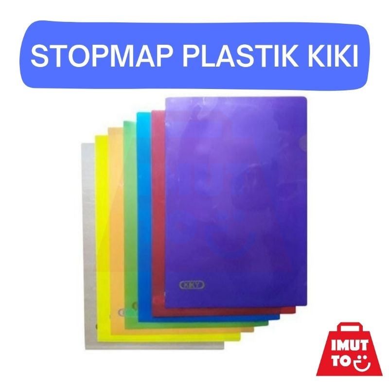 

IMUTTO - KIKI MAP STOPMAP L PLASTIK TRANSPARAN BENING UKURAN FOLIO CLEAR SLEVE F4 ALAT TULIS