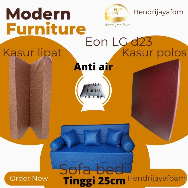 kasur,sofa bed dan kasur lipat busa inoac eon lg d23 tinggi 25cm bahan anti air bergaransi 10tahun g