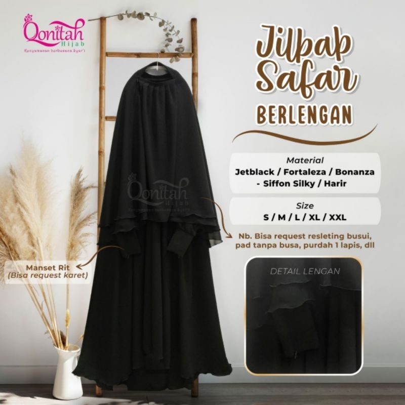 Jilbab Safar Berlengan By Qonitah Hijab
