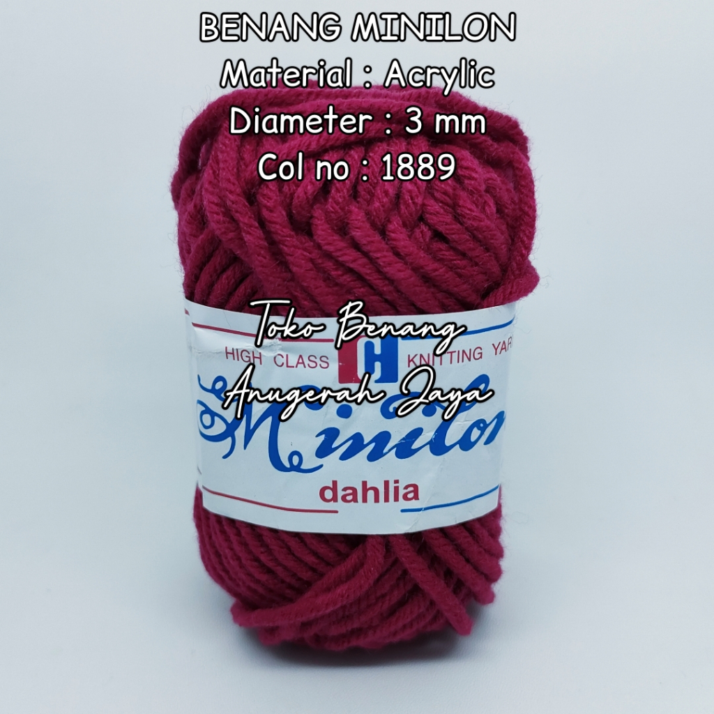 Benang Rajut Karpet / Benang Wol Besar / Benang Rajut Minilon No 1889