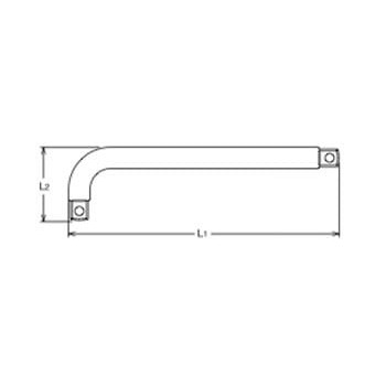 L Sock Handle/Gagang Sok L Koken 1/2"